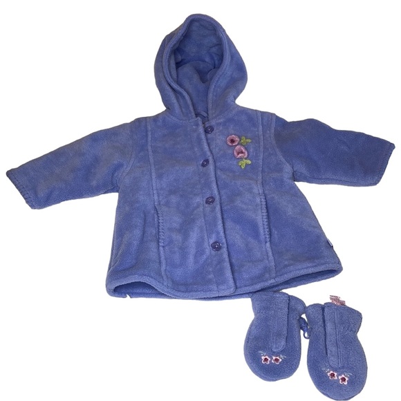 Gymboree Other - Vintage Gymboree Purple Coat and Mitten Set